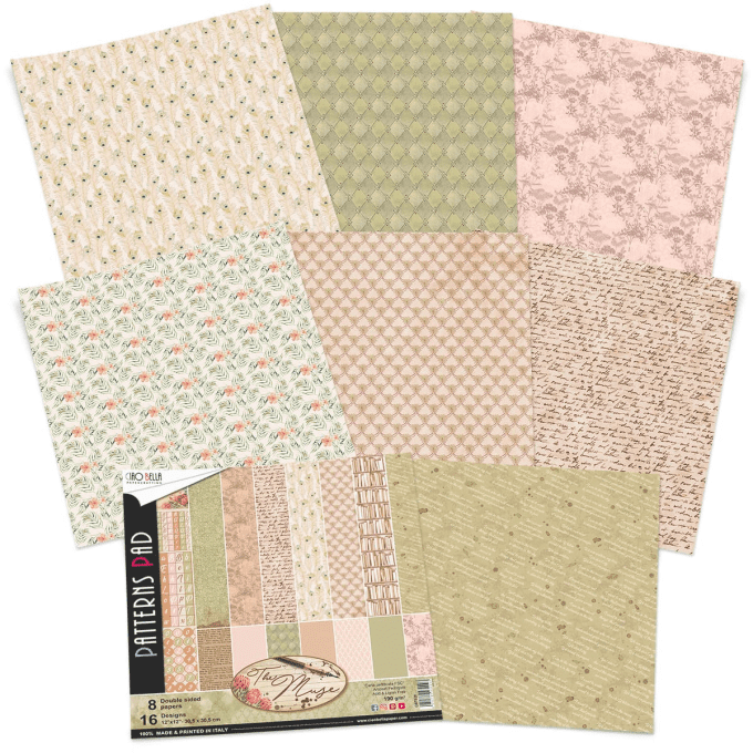THE MUSE PATTERNS PAD 12"X12" 8/PKG