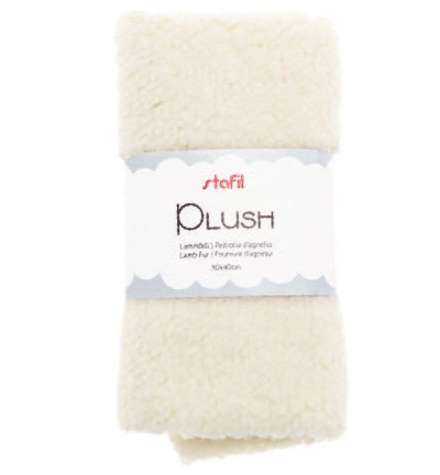 Plush, peau de mouton blacc, 100% polyester