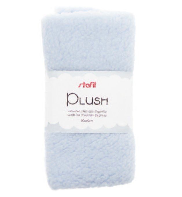 Plush, peau de mouton Bleu, 100% polyester
