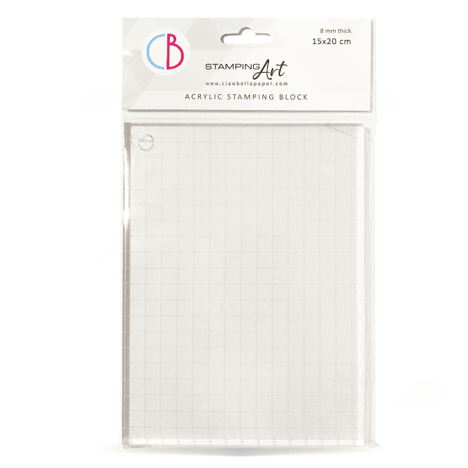 Bloc acrylique 15x20 cm avec lignes de grille