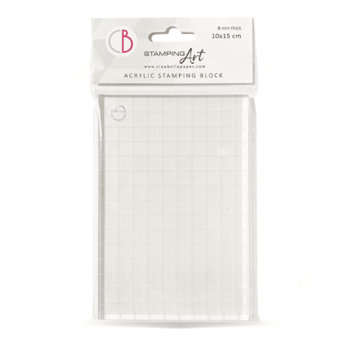 Bloc acrylique 10x15 cm avec lignes de grille