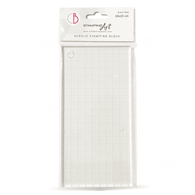 Bloc acrylique 10x20 cm avec lignes de grille