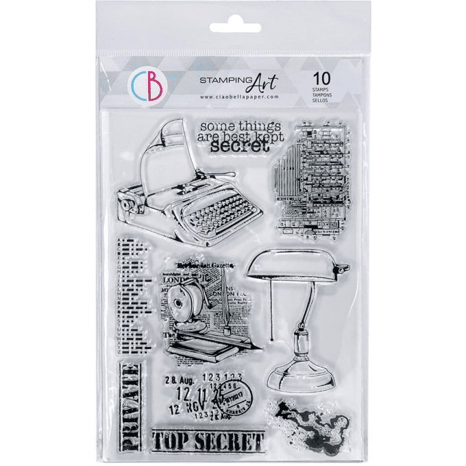 CLEAR STAMP SET 6"X8" TOP SECRET