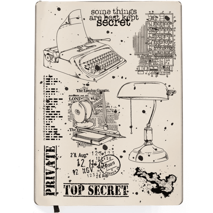 CLEAR STAMP SET 6"X8" TOP SECRET