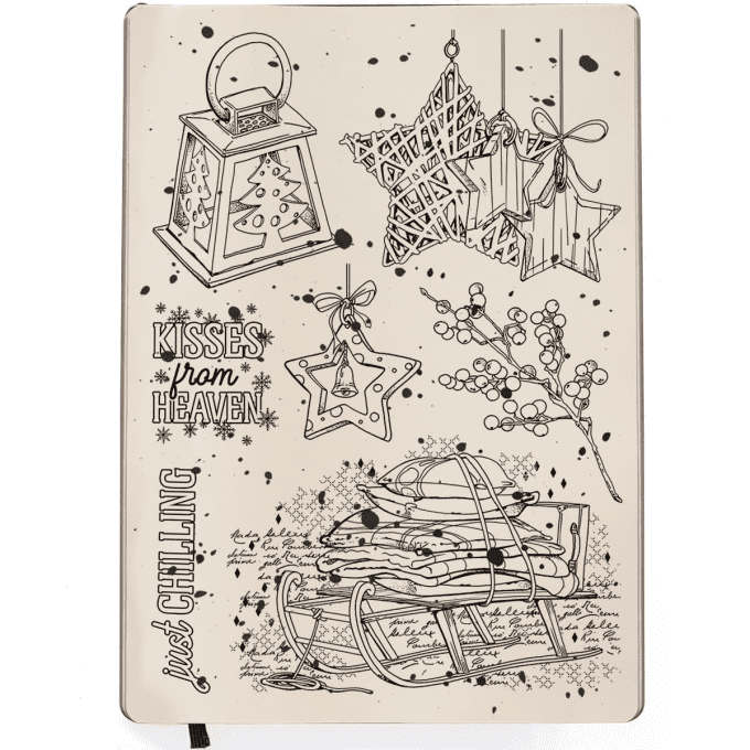 CLEAR STAMP SET 6"X8" WINTER CHILL