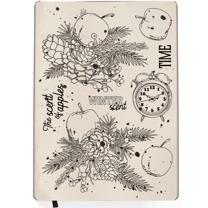 CLEAR STAMP SET 6"X8" GOLDEN APPLES