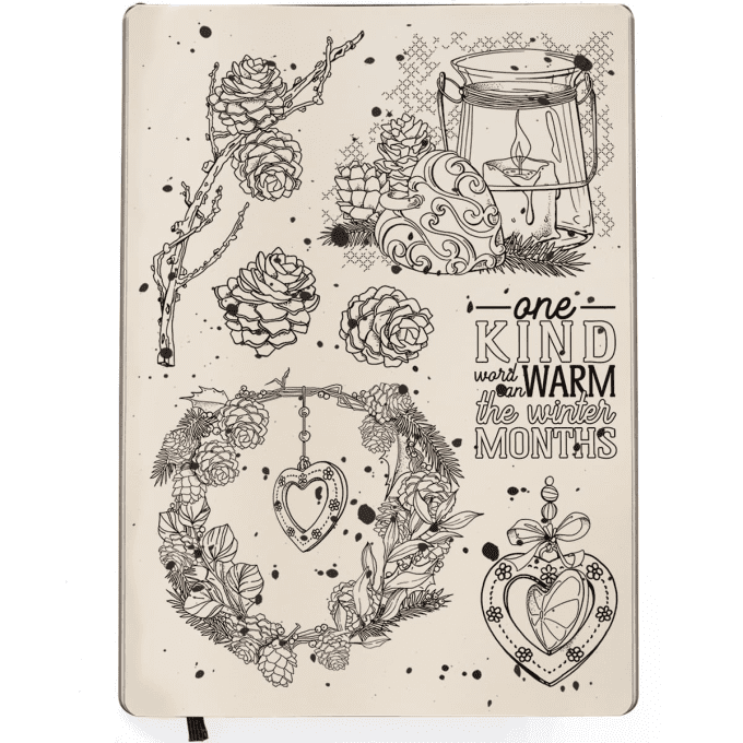 CLEAR STAMP SET 6"X8" WARM HEART