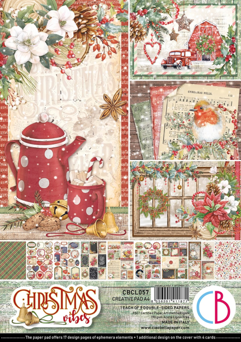 CHRISTMAS VIBES PAD A4 9/PKG