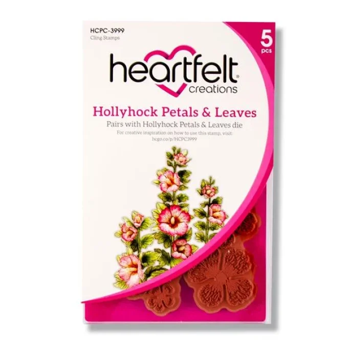 Tampons + Dies + Mold Hollyhock Petals & Leaves