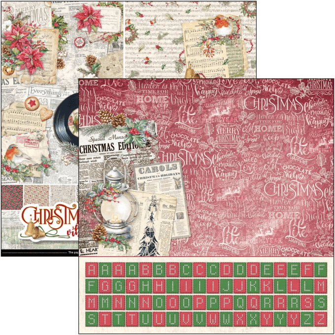 CHRISTMAS VIBES PATTERNS 12X12 8/PKG