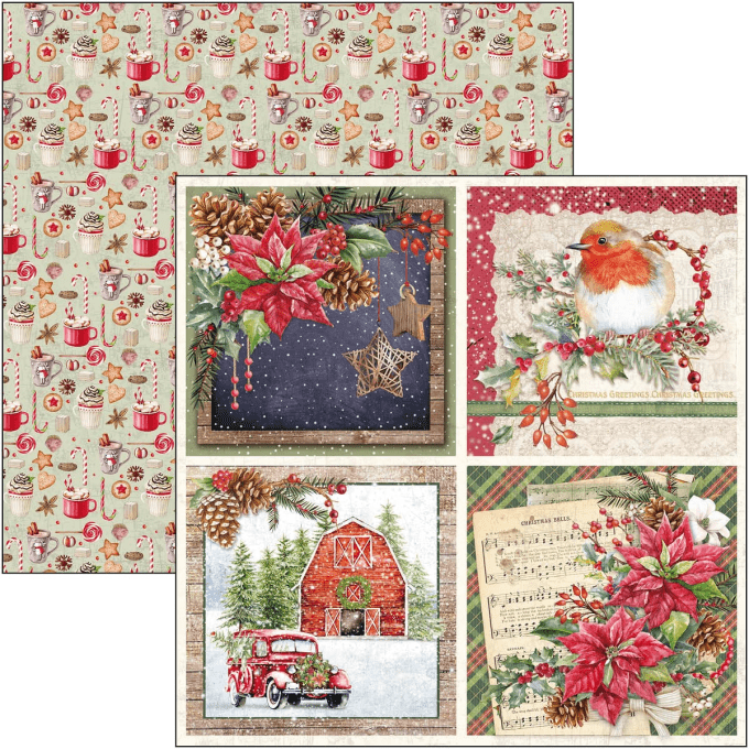 CHRISTMAS VIBES PATTERNS 12X12 8/PKG