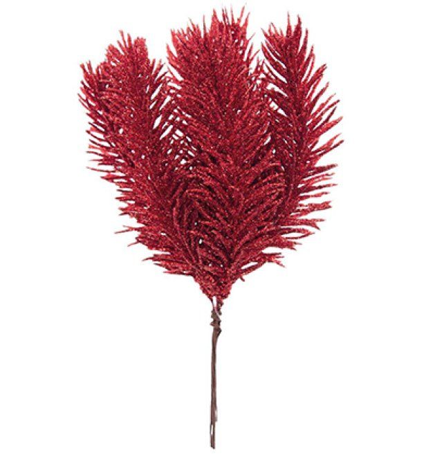 Cimier déco paillettes rouge