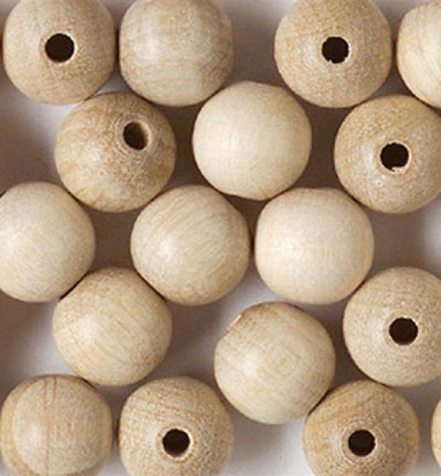 Perles en bois rondes 3 CM X 6