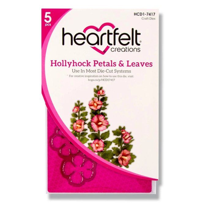 Tampons + Dies + Mold Hollyhock Petals & Leaves