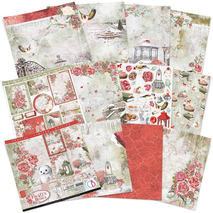 FROZEN ROSES LIMITED EDITION PAPER PAD 12"X12" 12/PKG