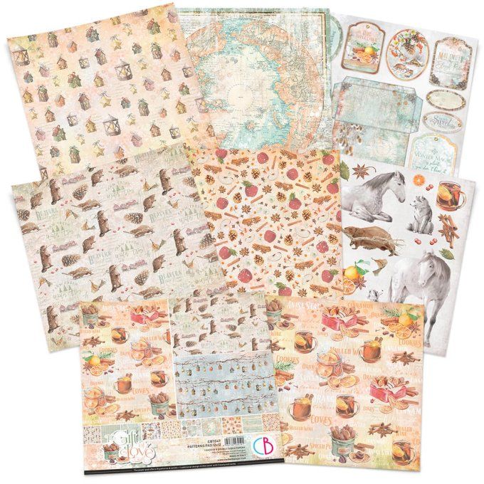 THE GIFT OF LOVE PATTERNS PAD 12"X12" 8/PKG
