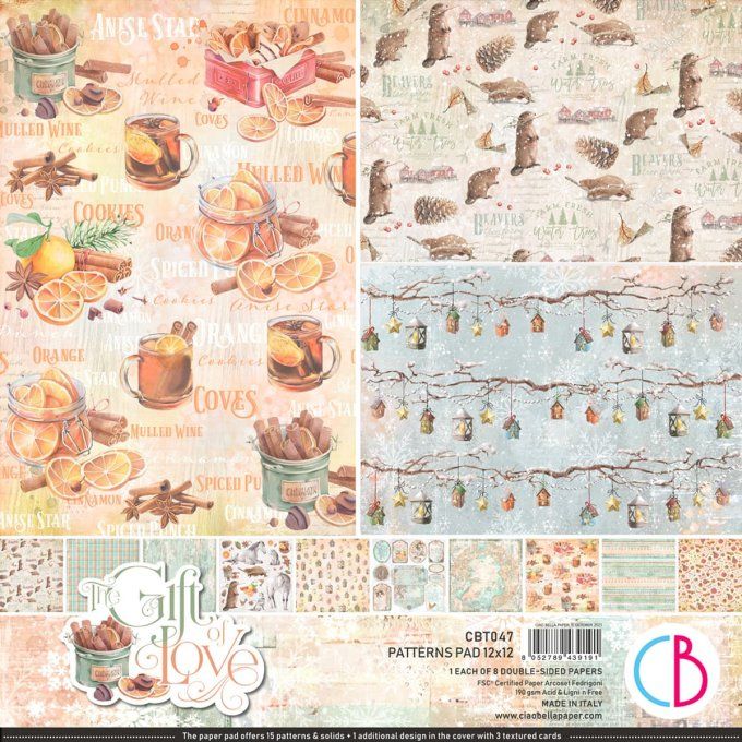 THE GIFT OF LOVE PATTERNS PAD 12"X12" 8/PKG