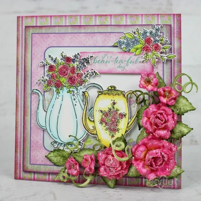 Tampons + Dies Elegant Teapot & Florals