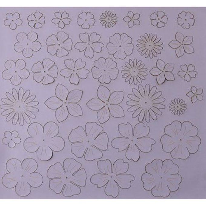 Eco Cuir Nappa Fleurs Glycine