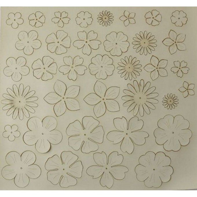 Eco Cuir Nappa Fleurs Ice 