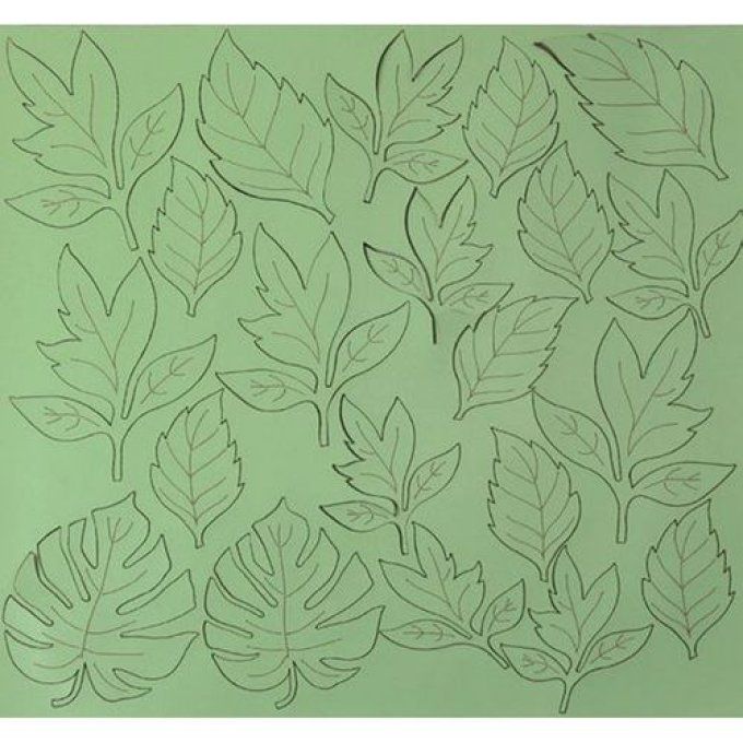 Eco cuir nappa feuilles pistaches