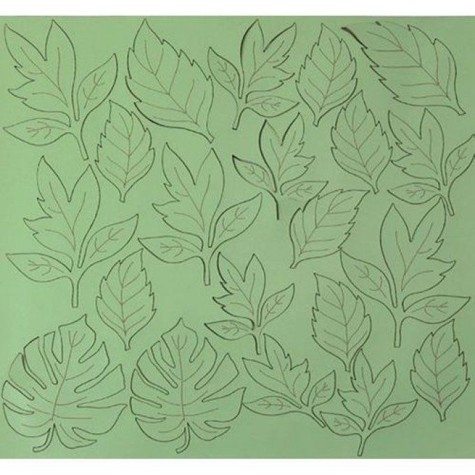 Eco cuir nappa feuilles pistaches