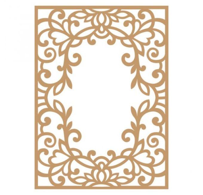 Embellissement en carton bois  'PRIMA' VINE FRAME
