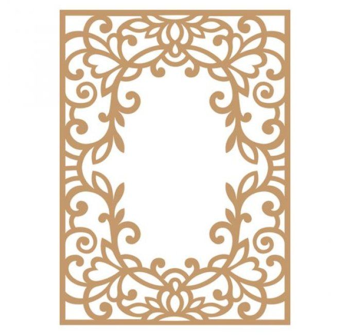 Embellissement en carton bois  'PRIMA' VINE FRAME