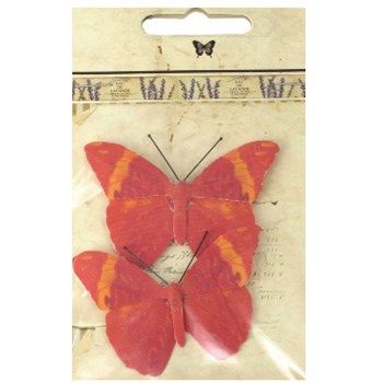 Papillons décoratifs corail