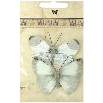 Papillons décoratifs gris tourterelles