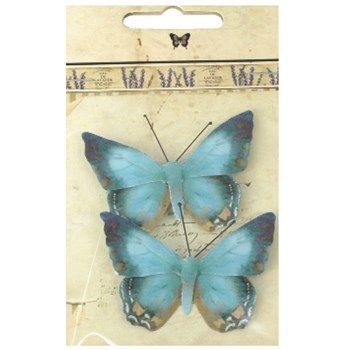  Papillons décoratifs Turquoises
