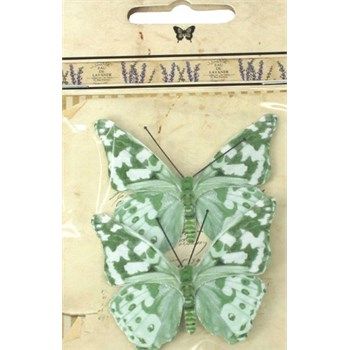 Papillons décoratifs verts