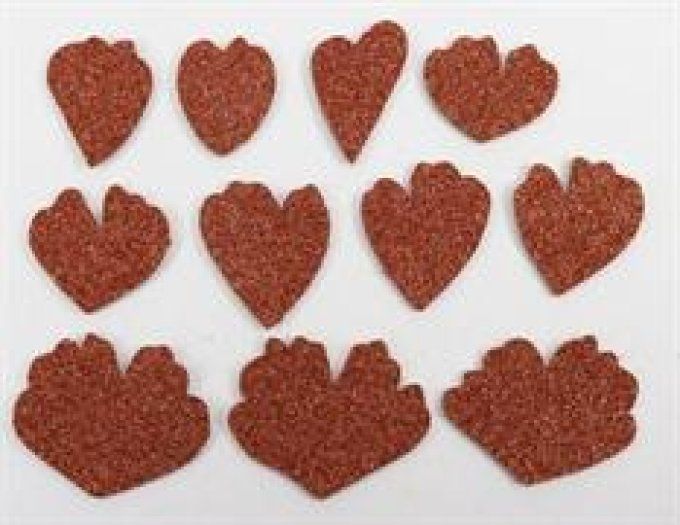 Feutre pivoine stardust col.cuivre cm.25x15