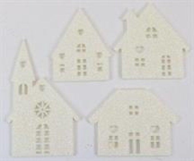 MAISONS feutre poussière d’étoile col.white irid. cm.20x18