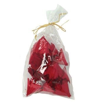Fleurs en bois rouges x12