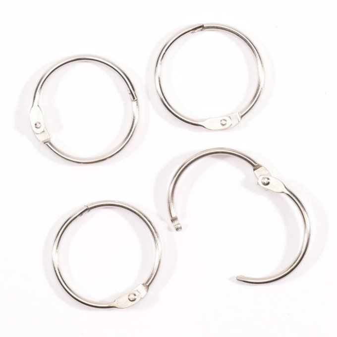 Anneau de reliure 38 mm - Argenté Lot de 4