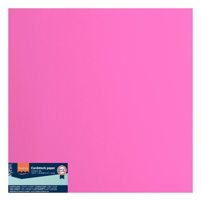 Florence • Papier Cartonné Lisse 30,5x30,5cm Candy X 20