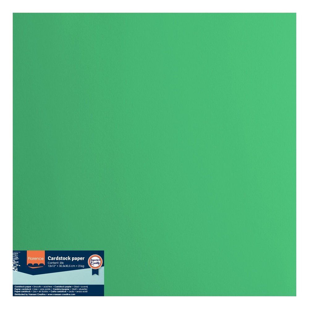 Florence • Papier Cartonné Lisse 30,5x30,5cm Emerald X 20
