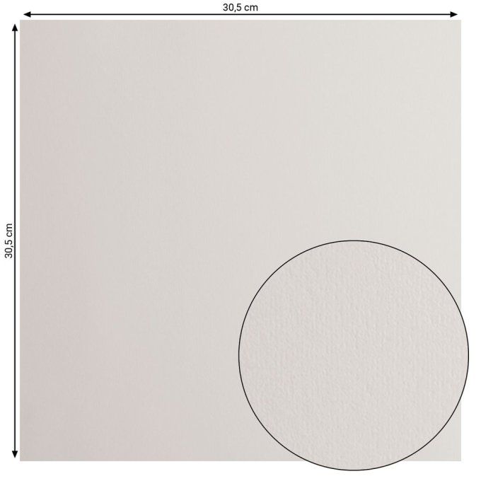 Florence • Papier Cartoné Lisse 30,5x30,5cm Cool grey  X20