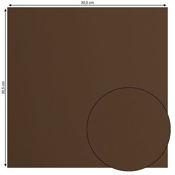 Florence • Papier Cartonné Lisse 30,5x30,5cm Hazelnut X 20
