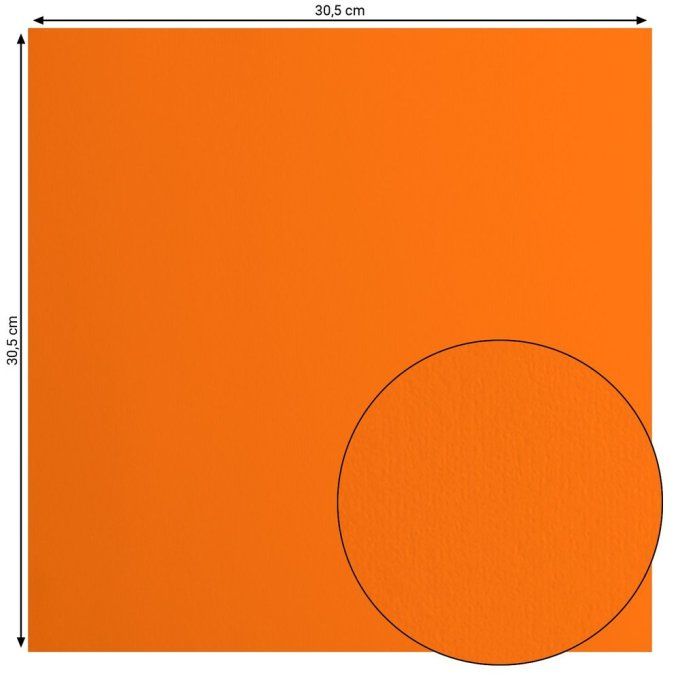 Florence • Papier Cartonné Lisse 30,5x30,5cm Melon X 20