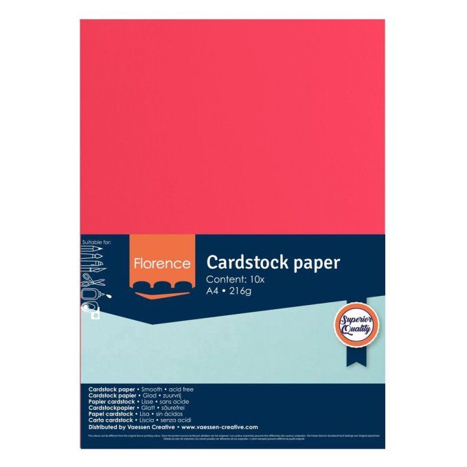 Florence • Papier Cartonné Lisse A4 21X29.7 cm  Kiss X 10