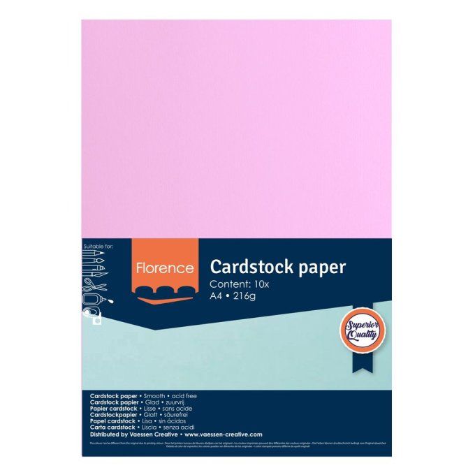Florence • Papier Cartonné Lisse A4 21X29.7 cm  Lilac  X 10