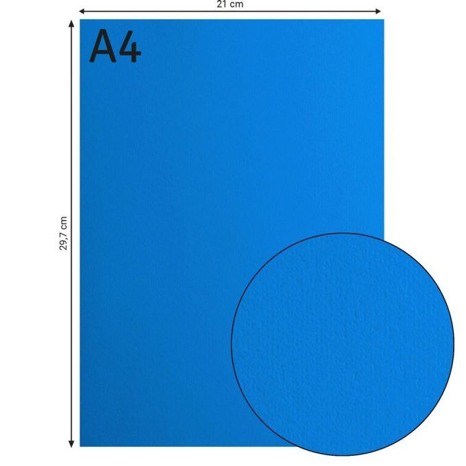Florence • Papier Cartonné Lisse A4 21X29.7 cm  Denim X 10