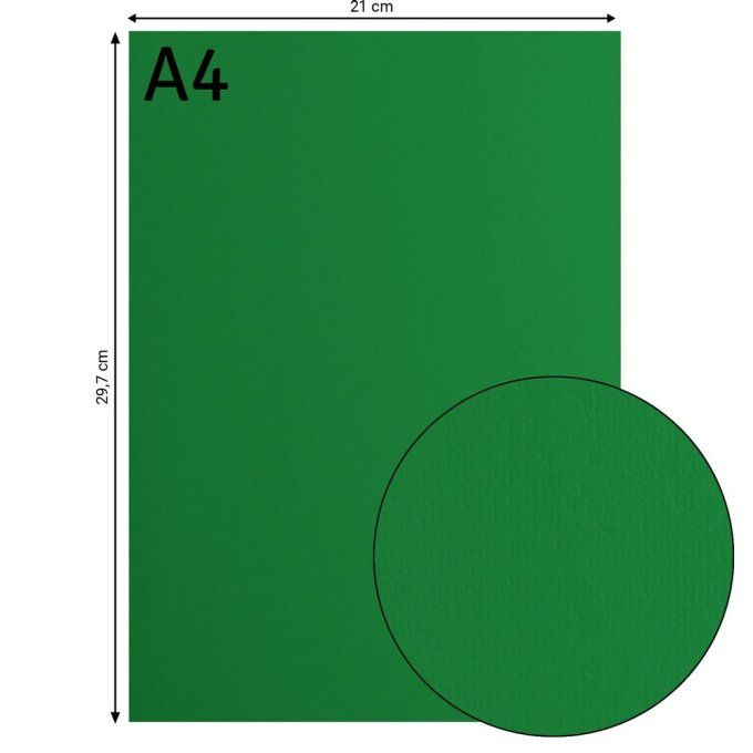 Florence • Papier Cartonné Lisse A4 21X29.7 cm  Broccoli X 10
