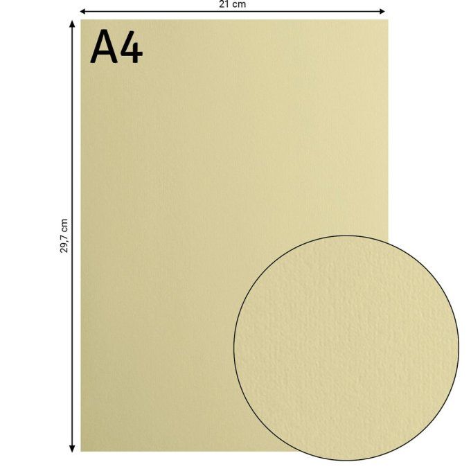 Florence • Papier Cartonné Lisse A4 21X29.7 cm  Pudding X 10