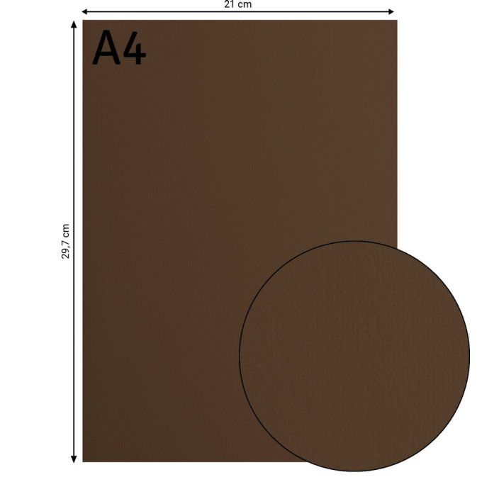 Florence • Papier Cartonné Lisse A4 21X29.7 cm  Hazelnut X 10