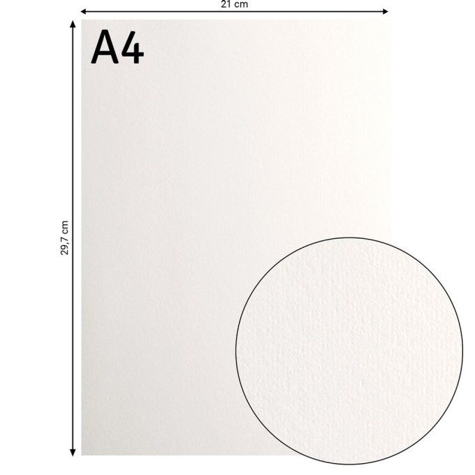 Florence • Papier Cartonné Lisse A4 21X29.7 cm  Off white X 10