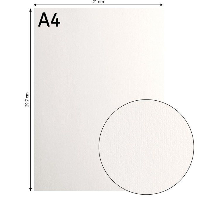 Florence • Papier Cartonné Lisse A4 21X29.7 cm  Off white X 10