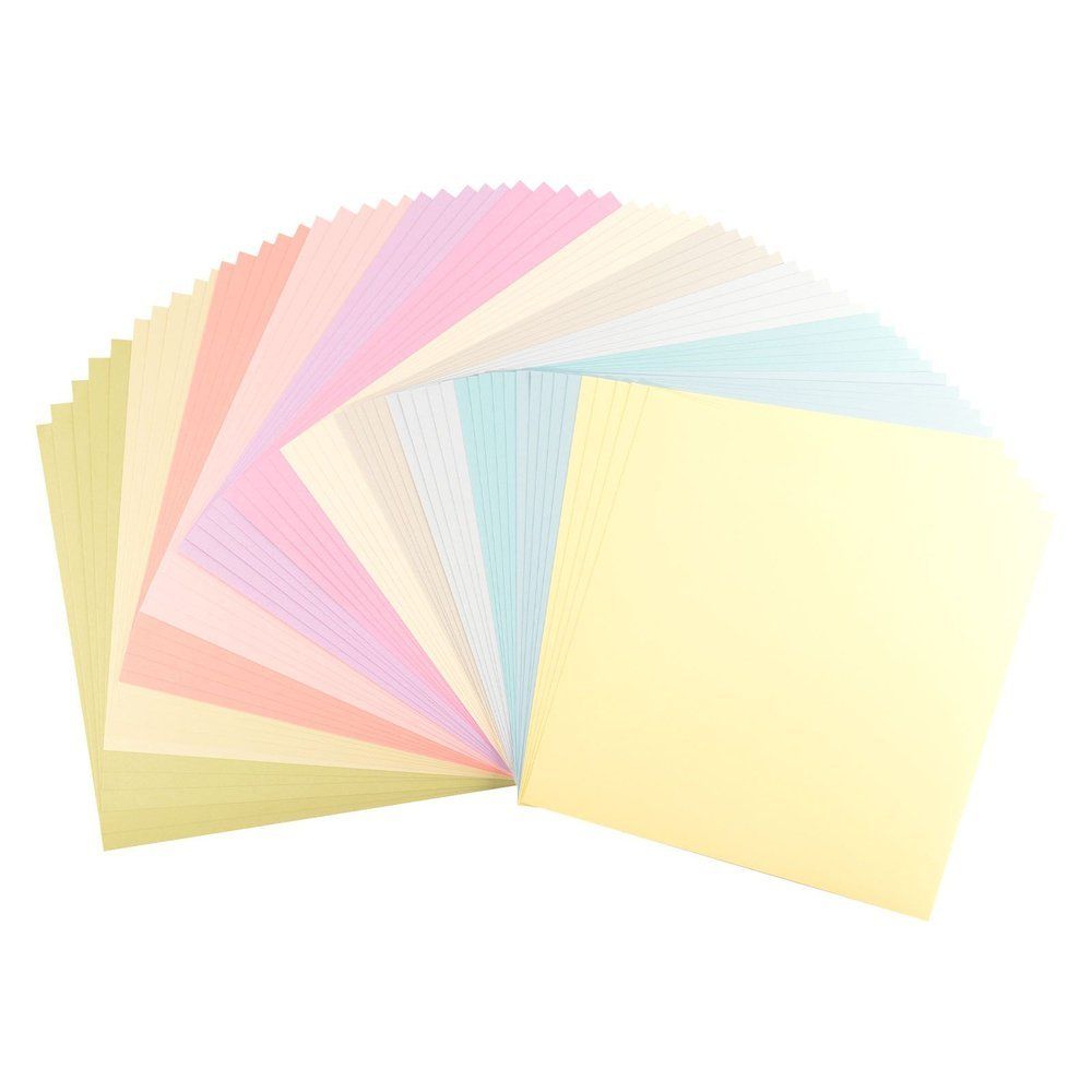 Florence • Papier Cartoné Lisse 30,5x30,5cm Pastel x60 - Boutiscrap